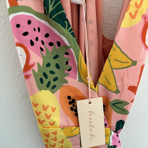 Hutch Fruit Print Wrap Dress NWT - Picture 3 of 4